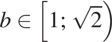 b при­над­ле­жит левая квад­рат­ная скоб­ка 1; ко­рень из: на­ча­ло ар­гу­мен­та: 2 конец ар­гу­мен­та пра­вая круг­лая скоб­ка 