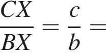  дробь: чис­ли­тель: C X, зна­ме­на­тель: B X конец дроби = дробь: чис­ли­тель: c, зна­ме­на­тель: b конец дроби = 