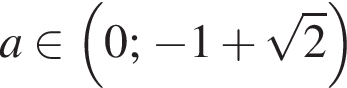 a при­над­ле­жит левая круг­лая скоб­ка 0; минус 1 плюс ко­рень из: на­ча­ло ар­гу­мен­та: 2 конец ар­гу­мен­та пра­вая круг­лая скоб­ка 