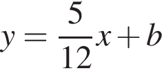 y= дробь: чис­ли­тель: 5, зна­ме­на­тель: 12 конец дроби x плюс b 